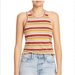 FRAME Striped Racerback Tank Top